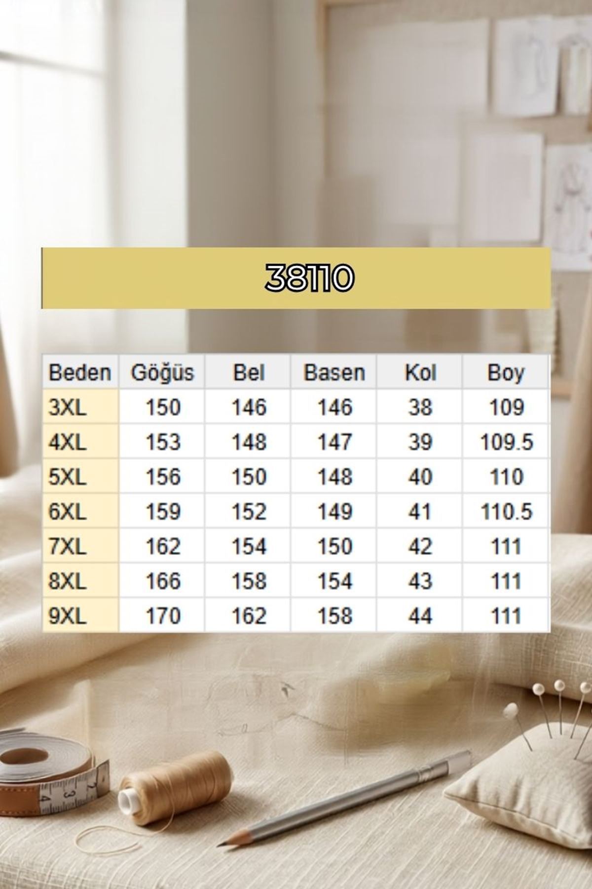38110  Büyük Beden Düşük Kol Penye Tunik - Lacivert