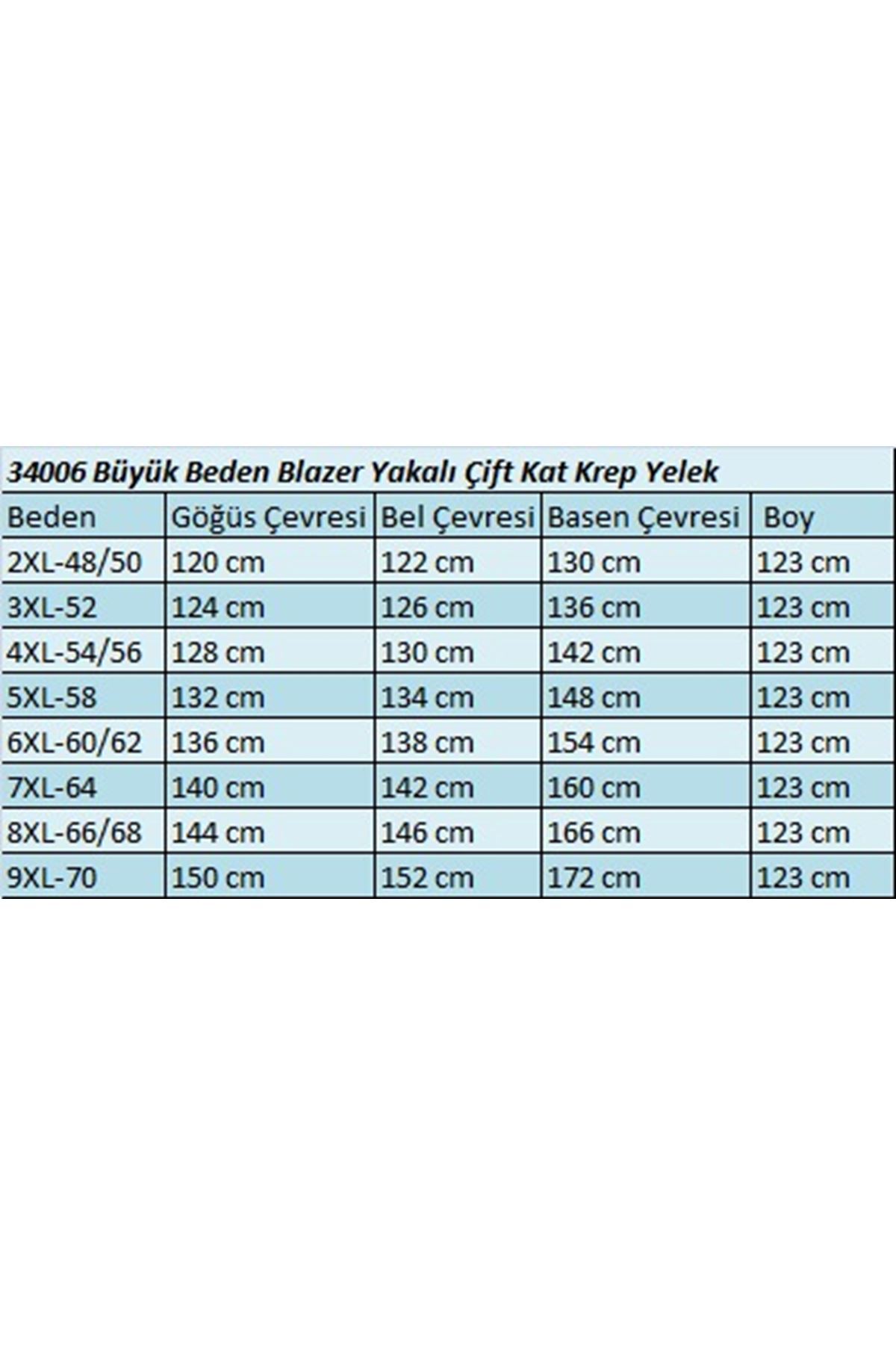 34006 Büyük Beden Blazer Yakalı Çift Kat Krep Yelek-Pembe