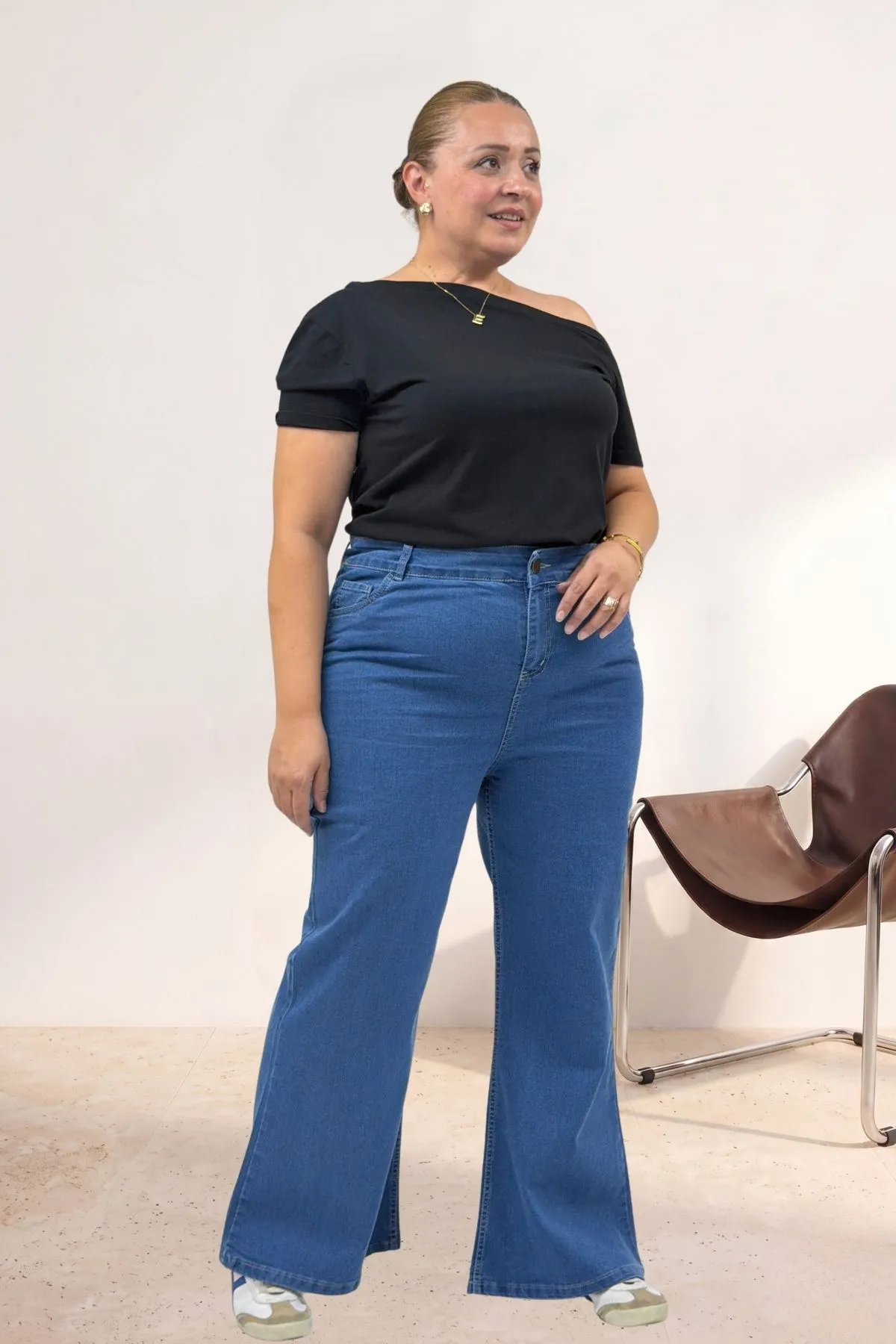 5061 Dikiş Detaylı Kot Pantolon - Mavi
