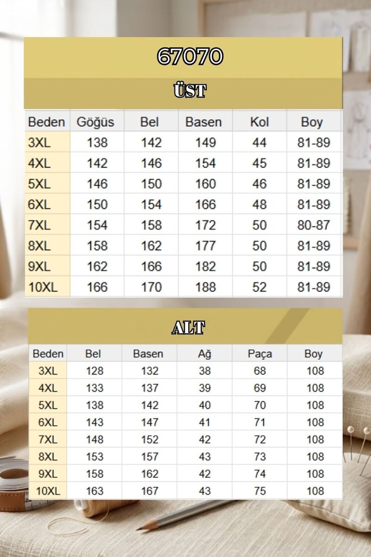 67070 Büyük Beden Garni Detaylı Modal Pantolonlu Takım - Antrasit