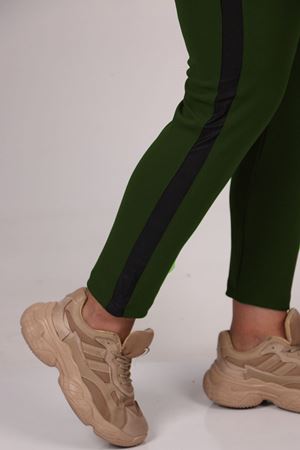 F-29504 Büyük Beden Yanı Waterportlu Scuba Tayt-Haki