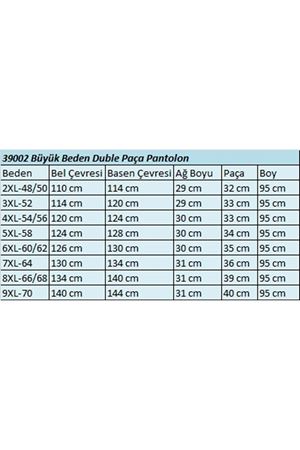 39002 Büyük Beden Duble Paça Pantolon - Vizon