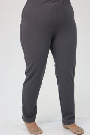 1732 Büyük Beden Balıkçı Yaka Fermuarlı Tesettür Mayo - Pembe Gri