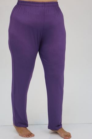 37801 Büyük Beden  Düğmeli Türlü Viskon Pijama Takımı - Leylak