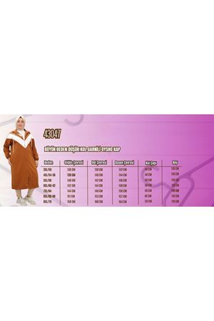 43047 Büyük Beden Düşük Kol Garnili Osyho Kap - Gül Kurusu