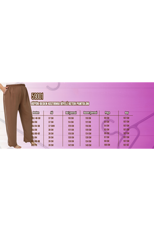 F-59001 Büyük Beden Kıstırma Biyeli Keten Pantolon - Siyah