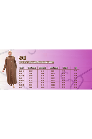 F-56001 Büyük Beden Boydan Düğmeli Melanj Ferace - Siyah