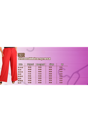 39012 Büyük Beden Bürümcük Bol Paça Pantolon - Vizon