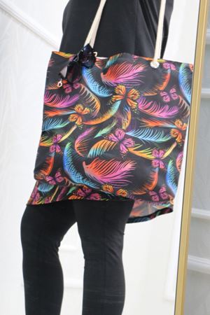 101 Plaj Çantası - Kelebek Desenli