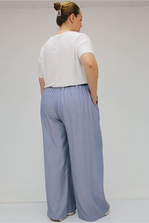 59006 Büyük Beden Bolpaça Xons  Pantolon  -  Lacivert