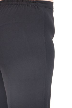 59016 Büyük Beden Beli Düğmeli Krep Pantolon - Siyah