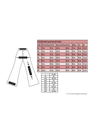 F-9203 Büyük Beden Kemerli Paçası Taş Detaylı Kot Pantolon - Mavi