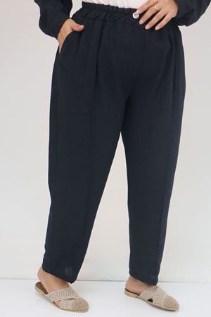 57049 Büyük Beden Erkek Yakalı Pantolonlu Takım - Lacivert