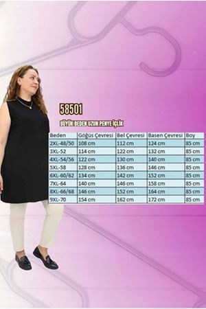 58501 Büyük Beden Hakim Yakalı Penye İçlik - Petrol