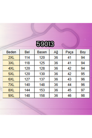 59013 Büyük Beden Arkası Lastikli Cepli Modal Pantolon - İndigo