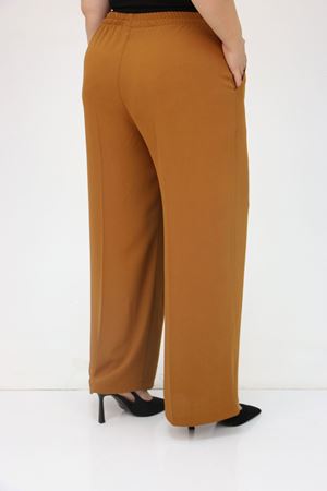 59014 Büyük Beden Beli Lastikli Bolpaça Pantolon - Hardal
