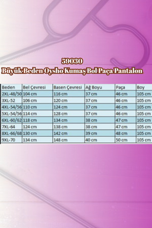 59030 Büyük Beden Düğmeli Fermuarlı Modal Pantolon - Siyah