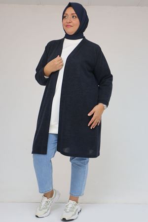 53036 Büyük BedenMir Ceket - Lacivert