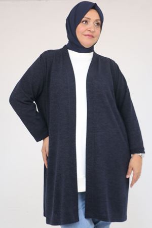 53036 Büyük BedenMir Ceket - Lacivert