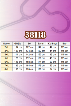 58118 Büyük Beden Çiçek Detaylı Mir Mevlana Tunik - Taba