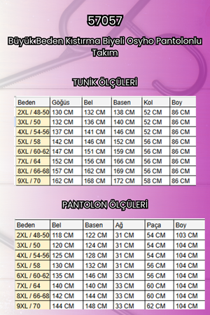 57057 Büyük Beden Fermuarlı Pantolonlu Modal Takım - Siyah