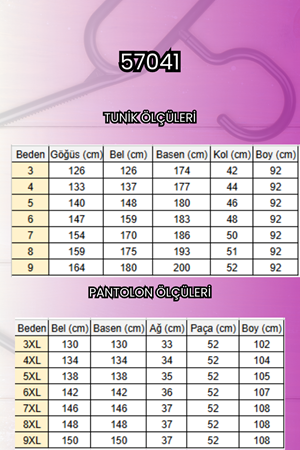 57041 Büyük Beden Cepte Arma Detaylı Modal Pantolonlu Takım - Siyah