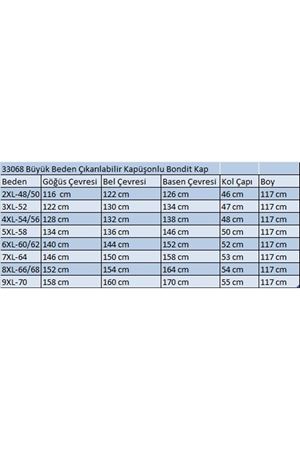 33068 Büyük Beden Kapüşonlu Bondit Kap- Camel