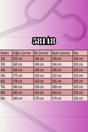 58148 Büyük Beden Düşük Kollu Mir Tunik - Gül Kurusu
