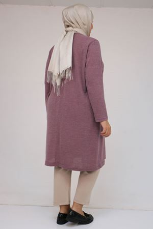 58140 Büyük Beden Basic Mir Tunik - Gül Kurusu