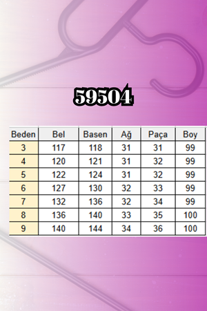 59504 Büyük Beden Biyeli  İçi Şardonlu Tayt - Kahve