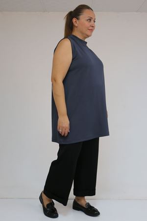 58509 Büyük Beden Uzun Modal İçlik - Antrasit