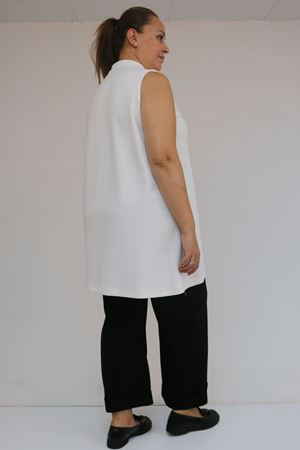 58509 Büyük Beden Uzun Modal İçlik - Ekru