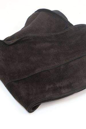 59507 Büyük Beden Önü Yırtmaçlı İçi Şardonlu Tayt - Siyah