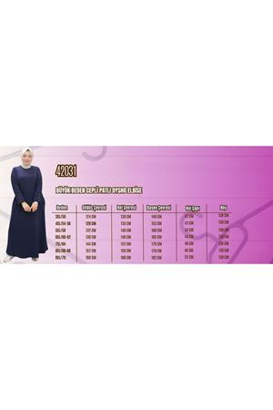 42031 Büyük Beden Cepli Patlı Oysho Elbise - Lacivert