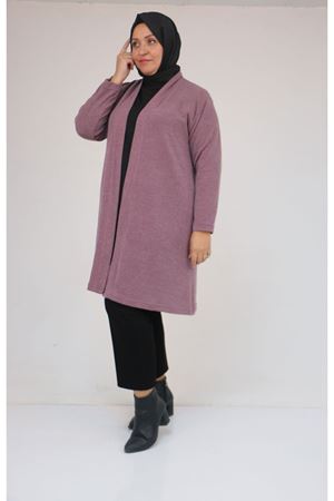 53036 Büyük Beden Mir Ceket - Gül Kurusu