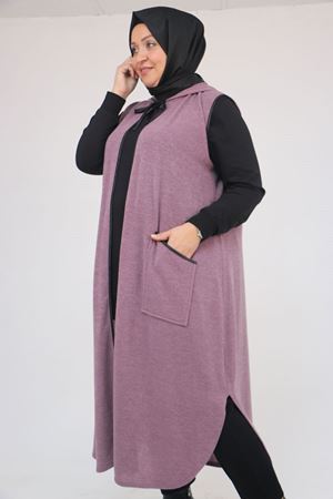 54014 Büyük Beden Waterport Biyeli Mir Yelek - Gül Kurusu