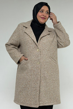 53052 Büyük Beden Rachel Kaban - Bej