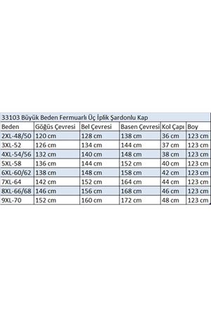 33103 Büyük Beden Fermuarlı Üç İplik Kap - Siyah