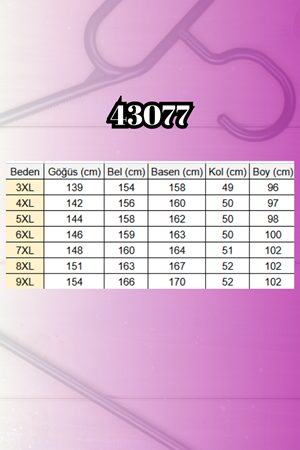 43077 Büyük Beden Kol Ve Etek Ucu Ribanalı Üç İplik Kap - Kahve