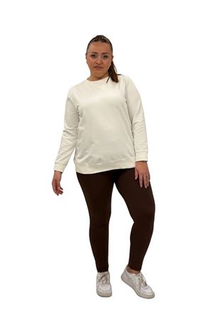 59501 Büyük Beden Penye Tayt - Kahve