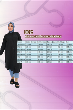 58092 Büyük Beden Çift Düğme Detaylı Müslin Gömlek - Toz Pembe