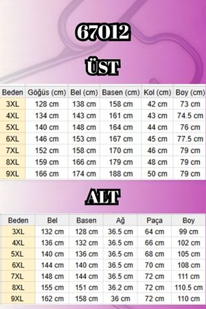 67012 Büyük Beden Biye Detaylı Penye Pantolonlu Takım - Lacivert