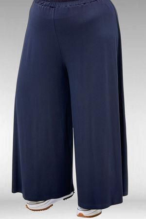 57016  Büyük Beden Erkek Yaka Kombinli Pantolonlu Takım - Lacivert-Mavi