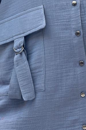 67015 Büyük Beden Cepleri D Toka Detaylı Müslin Pantolonlu Takım - Antrasit