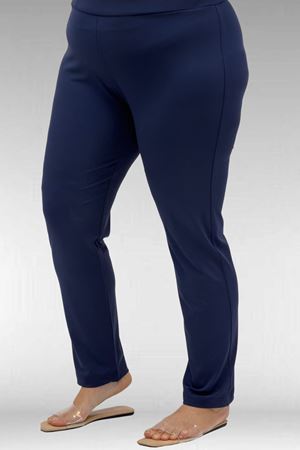 1738 Büyük Beden Düz Renk Tesettür Mayo - Lacivert