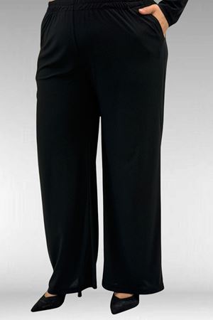 67024 Büyük Beden Sandy-Şifon Elbise - Siyah