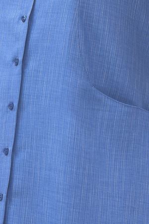 68017 Büyük Beden Hakim Yakalı Kolları Lastikli Tunik - İndigo