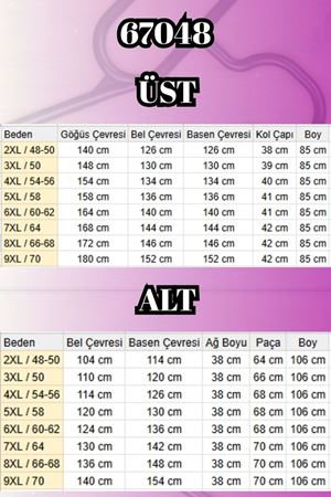 67048 Büyük Beden Patı Kar Tanesi Aksesuar Detaylı Airobin Pantolonlu Takım - Kahve