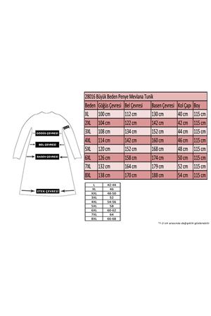 28016 Büyük Beden Mevlana Penye Tunik - İndigo