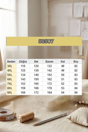 58507 Büyük Beden Yakası Biyeli Penye Tişört - Koyu Kahve